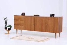 Vintage Nussbaum Sideboard 60er Jahre | Mid Century TV Board mit Schubladen & Fä