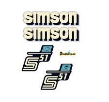 4 teiliges Simson S51 B Retro
