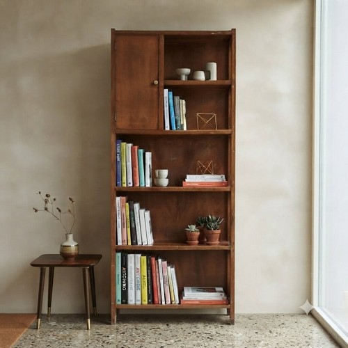 Vintage bücherregal massives - bücherregal,