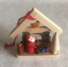 Graupner Erzgebirge Holzminiatur Weihnachtsdeko Vogelfütterung