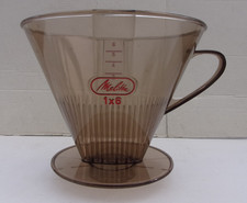 Melitta 1 x 6 Kunststoff Filter für 6 Tassen 1 Loch Kaffeefilter braun