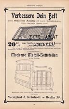 BERLIN, Werbung 1904, Westphal & Reinhold Matratzen Metall-Bettstellen