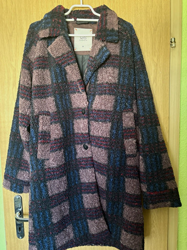 Damen bouclé mantel - o/s,