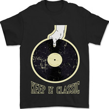 Vinyl Schallplatten Keep it Classic DJ Decks Herren T-Shirt 100% Baumwolle