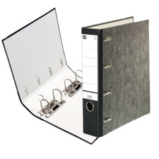 2 x Doppelordner DIN A4 Soennecken 3306 Bankordner 2 x A5 Quer 75 mm Wolkenmarmo