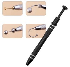 Piercing Kugel Zange Schwarz Kugelhalter Greifer für Schmuck Tool Pinzette