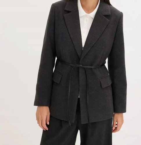 Oversize blazer mit gürtel - blazer,