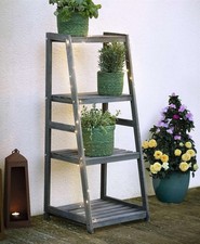 Holz Regal "Leiter" grau im