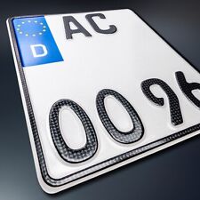 1 CARBON Motorrad Kennzeichen