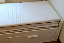 BRIMNES Tagesbett mit 2 Staukästen + 2 Matratzen MALFORS 80/160x200 cm waschbar!