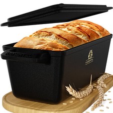 4in1 Gusseisen Brotbackform 3l Brotform mit Deckel inkl. Gärkorb