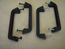 4 St. Schubladengriff Kunststoff schwarz 11,5 x 2 x 2,5cm m. Schrauben gebraucht