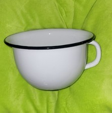 Nachttopf Emaille WEIß Nacht Topf Nachtgeschirr Deko