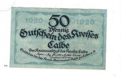Notgeld calbe saale - notgeld,