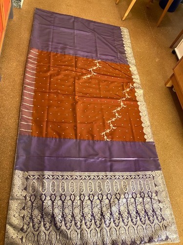 Sari stoff kunstseide - sari, kunstseide,