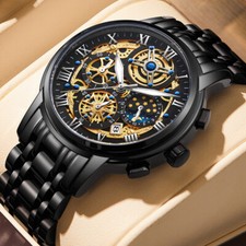 Quarzuhr Edelstahl Armbanduhr