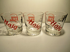 3 Stk. Scotch Whisky Glas Tumbler Haig Long John Ballantines Black & White Retro