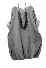 Moonshine Cord Kleid Ballonkleid 46 48 50 Lagenlook Gr. 3 Taschen Braun