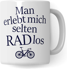 Fahrrad Tasse Lustig, Radlos