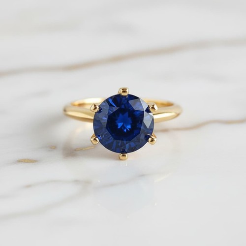 Saphir ring goldfarbener - ring, –