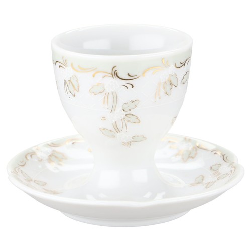 Eierbecher mit schalenablage - eierbecher,