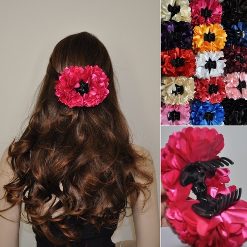 Haarklammer blume satin - haarklammer,