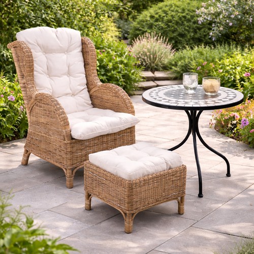 Luxus rattan set - rattan, relaxsessel