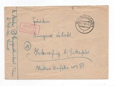 Gebühr bezahlt Brief Barfrankatur Saalfeld 1 31.7.45 nach Holzweißig
