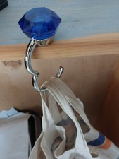 Handtaschenhalter blauer stein - handtaschenhalter,