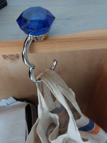 Handtaschenhalter blauer stein - blauer,