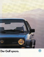 VW VOLKSWAGEN GOLF SYNCRO 4x4 II 2 Classic Prospekt Brochure 1986 AE