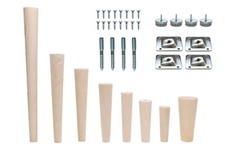 4x Holzmöbel Kegelbeine