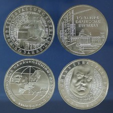 4x BRD Gedenkmünze: 10 Deutsche Mark 2000 D F + 2001 G + 2002 F | Silber