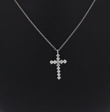 Wert 730 € Brillant Anhänger Kreuz mit Kreuz (0,25 carat) 750 18 Karat Weiß Gold