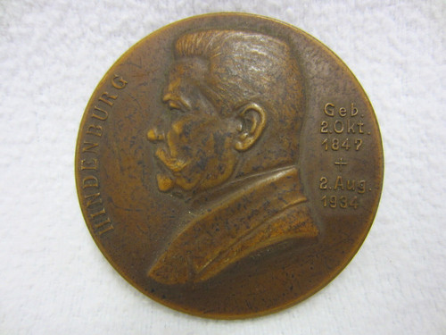 Bronze medaille hindenburg - -, "hindenburg"