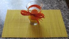 Depot Kerze im Glas Windlicht Platzdeckchen Unterlage Deko Osterdeko Ostern gelb