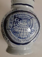 Weinkrug blau Steingut Wein