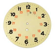 Altes PFEILKREUZ Zifferblatt f Wanduhr Uhrwerk Uhrmacher clock dial