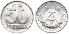 Deutschland ddr 50 pfennig - -,