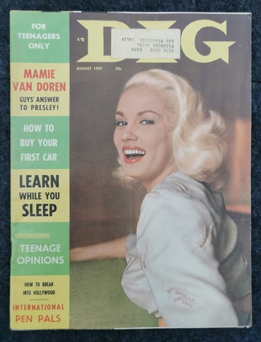 Vintage aug 1957 dig magazine - aug,