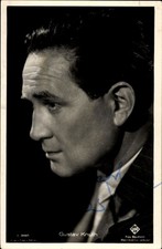 Ak Schauspieler Gustav Knuth, Portrait im Profil, Ufa Film, Autogramm - 10884842