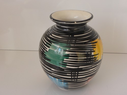 Schramberger majolika vase - majolika,