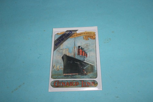 Blechpostkarte cunard line - blechpostkarte,