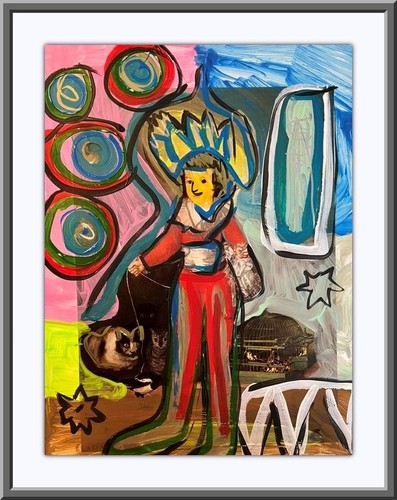 Portrait acryl papier pop art - acryl/papier,