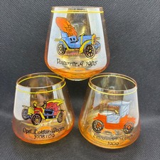 3 x Glas Stehaufglas Oldtimer