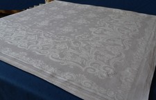 Antikes Tafeltuch Leinendamast in seltenem Format 210 x 165 Mono CW