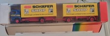 Herpa 700213 MAN F8 Getränkekoffer-Hängerzug "SSI Schäfer Shop"