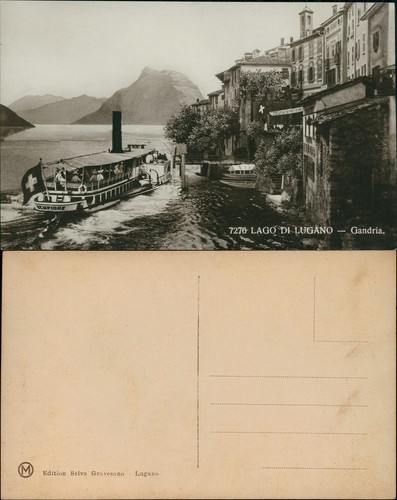 Ansichtskarte gandria lugano - ansichtskarte, gandria-lugano