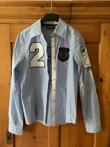 Polo bluse m neu blau - bluse,