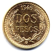 Mexiko : 2 Pesos 1945 M - Dos
